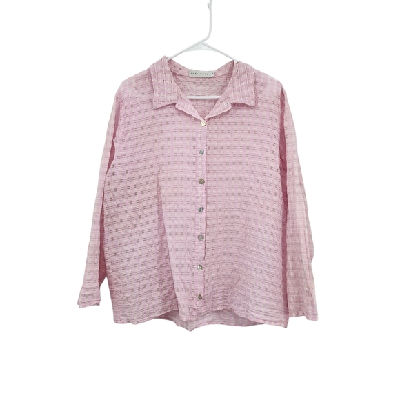 Cut Loose Women's Textured Button Front Boxy Fit Shirt - M - Picture 1 of 6